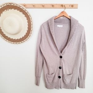 ANTHRO If It Were Me Gray Grandpa Cardigan Sz M